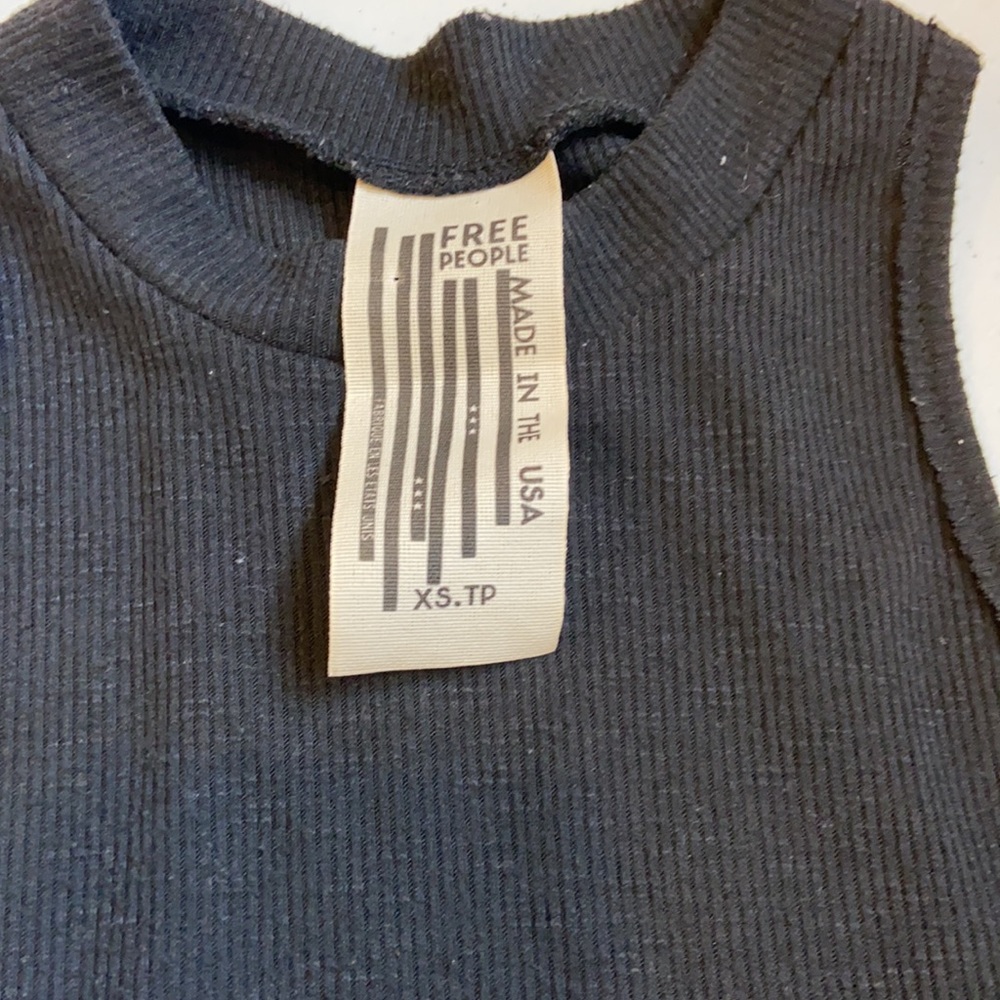 Free People Black Racer Back Tank Top - Picture 6 of 6